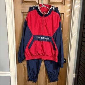 Vintage windbreaker jacket and pants 90s Olympics size large